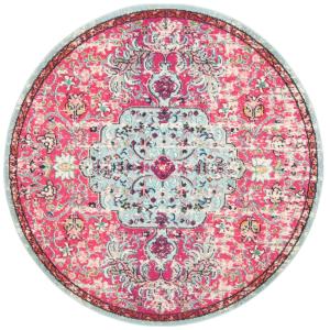 Tapis fuchsia/sarcelle 201 x 201 cm