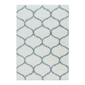 Tapis géométrique baroque en polypropylène crème 120x170