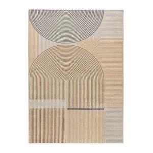 Tapis géométrique beige/gris 200x290 cm