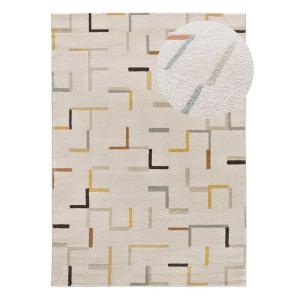 Tapis géométrique beige/multicolore 120x170 cm