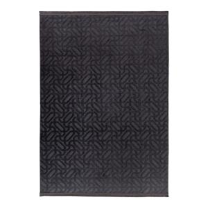 Tapis géométrique design en polyester graphite 120x160