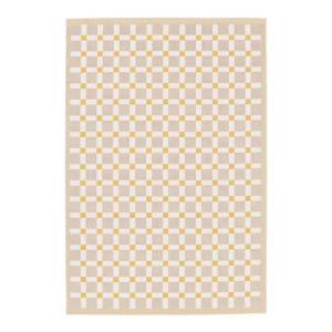 Tapis géométrique design en polyester orange 120x170