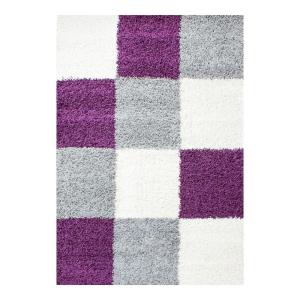 Tapis géométrique design en polypropylène violet 120x170