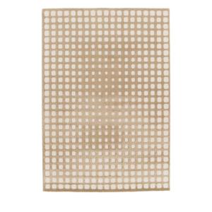Tapis géométrique en relief - 120x170cm Beige Polypropylène…