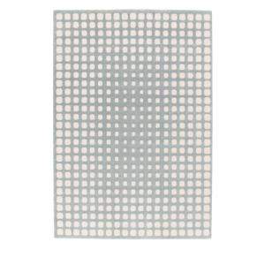 Tapis géométrique en relief - 120x170cm Bleu glacier Polypr…