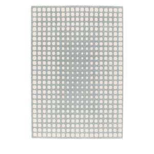 Tapis géométrique en relief - 160x230cm Bleu glacier Polypr…
