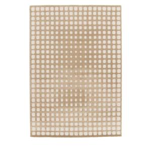 Tapis géométrique en relief - 200x290cm Beige Polypropylène…
