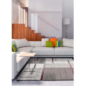 Tapis géométrique lilas/gris 140x200 cm