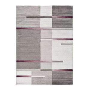 Tapis géométrique lilas/gris 160x230 cm