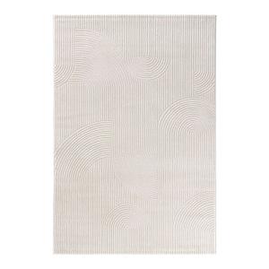 Tapis géométrique scandinave en polyester crème 120x170