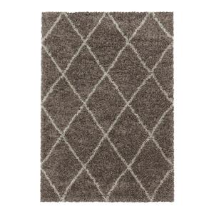 Tapis géométrique scandinave en polypropylène taupe 120x170…