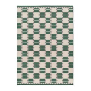Tapis géométrique vert/beige 160x230 cm