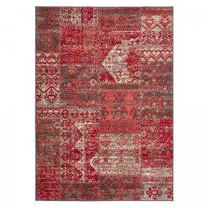 Tapis grand salon motif ethnique doux et soyeux, rouge 270x…