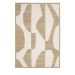 Tapis graphique à motif abstrait - 120x170cm Beige Polyprop…