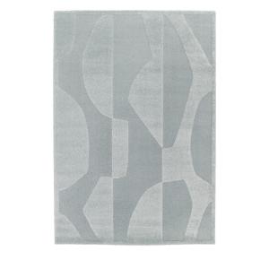 Tapis graphique à motif abstrait- 160x230cm Bleu glacier Po…