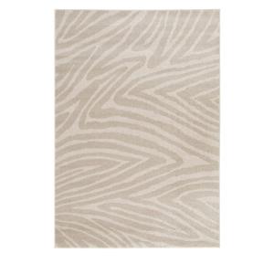 Tapis graphique à motif zébré - 120x170cm Beige Polypropylè…