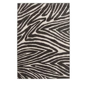 Tapis graphique à motif zébré 200x290cm Gris anthracite Pol…