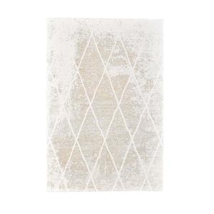 Tapis graphique et brillant tissé machine Beige 80x150 cm