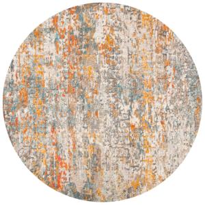 Tapis Grey / Orange 122 X 122 cm