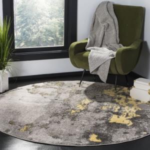 Tapis Grey / Yellow 122 X 122 cm