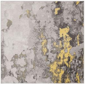 Tapis Grey / Yellow 201 X 201 cm