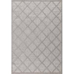 Tapis gris intérieur et extérieur motif quadrillage 120x160…