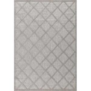 Tapis gris intérieur et extérieur motif quadrillage 200x290…