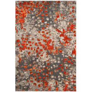 Tapis Gris / Orange 155 X 231 cm