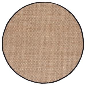 Tapis Herbe de mer Natural / Black 122 X 122 cm