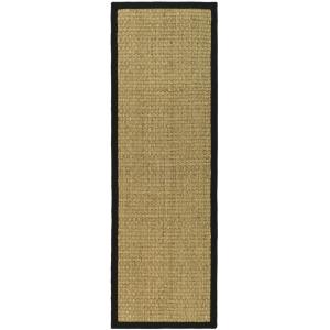 Tapis Herbe de mer Natural / Black 76 X 183 cm