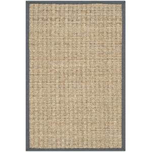 Tapis Herbe de mer Natural / Dark Grey 61 X 91 cm