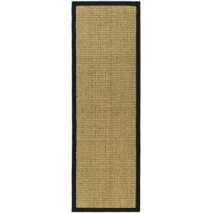 Tapis Herbe de mer Naturel/Noir 76 X 305 cm
