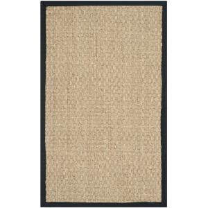 Tapis Herbe de mer Naturel/Noir 91 X 152 cm
