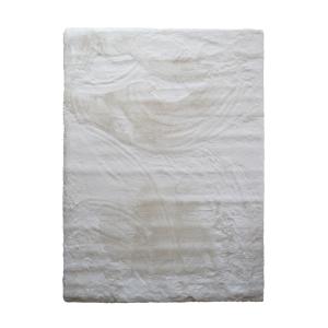 Tapis imitation fourrure extra-doux blanc 160x220