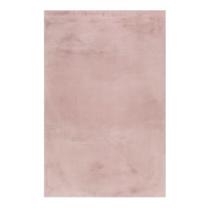 Tapis imitation fourrure lapin doux tufté rose pour salon 1…