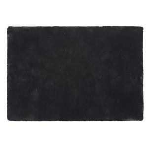 Tapis immitation fourrure noire, 140x200
