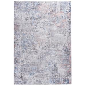 Tapis imprimé doux et plat gris multicolore 140x200 cm