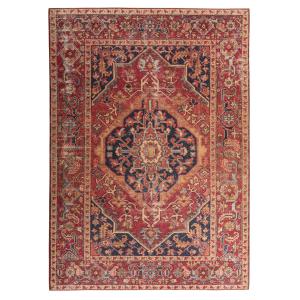 Tapis imprimé en motif heriz vintage - rouge 70x140 cm