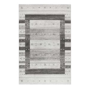 Tapis inspiration Gabbeh tons de gris 133x200