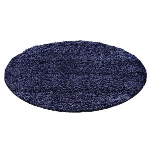 Tapis intérieur à poils longs Bleu marine-120x120