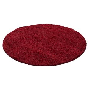 Tapis intérieur à poils longs Rouge-120x120