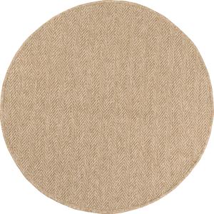 Tapis intérieur et extérieur aspect jute beige chevron diam…