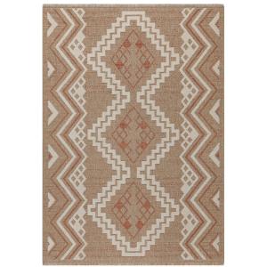 Tapis intérieur et extérieur aspect jute ethnique terra - 2…