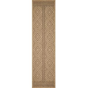 Tapis intérieur et extérieur aspect jute motif géométrique…