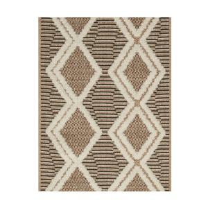 Tapis intérieur et extérieur en polypropylène marron 120x17…