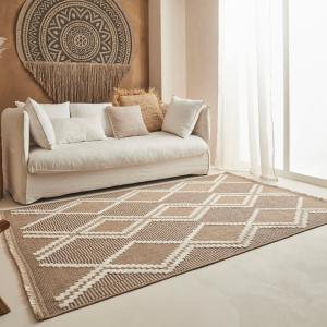 Tapis intérieur et extérieur en polypropylène marron 60x90c…