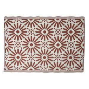 Tapis intérieur extérieur 120 x 180 cm palm rouille