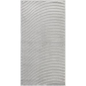Tapis Intérieur/Extérieur à Motifs 3D en Relief Gris 80x150…