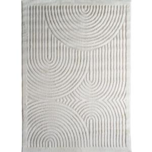 Tapis intérieur extérieur à relief arc en ciel crème 80x200…
