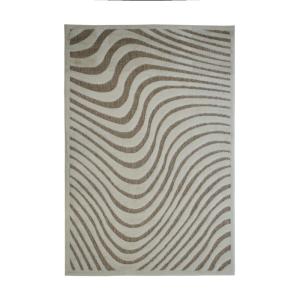 Tapis intérieur extérieur à relief moderne beige 160x220